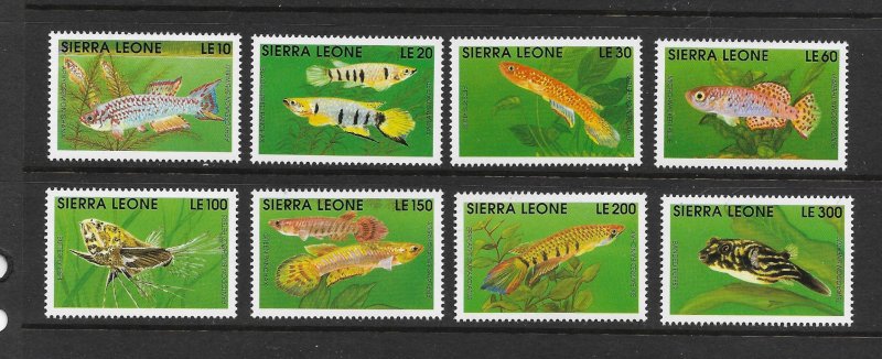 FISH - SIERRA LEONE #1355-62  MNH