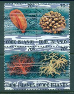Cook Is 1980-82 Marine Life Corals blk4 70c MLH