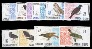 Samoa #265-274B Cat$60, 1967 Birds, complete set, never hinged