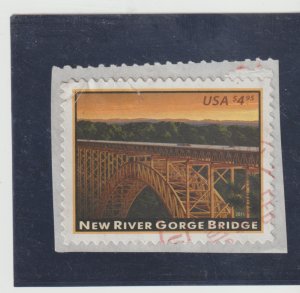 U.S. Scott #4511 Used $4.95 New River Gorge Bridge (on piece). CDS Cancel