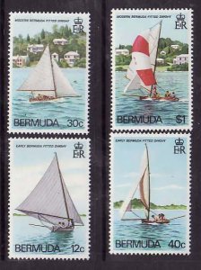 Bermuda-Sc#437-40- id6-unused NH set-Sports-Boats-1983-