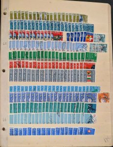 EDW1949SELL : SWITZERLAND Neatly arranged stock of Used on cards Scott Cat $4151