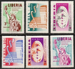 Liberia Sc #355-357, C100-C102 Mint Hinged