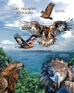Togo - Birds of Prey of Africa -  Souvenir Sheet - 20H-307