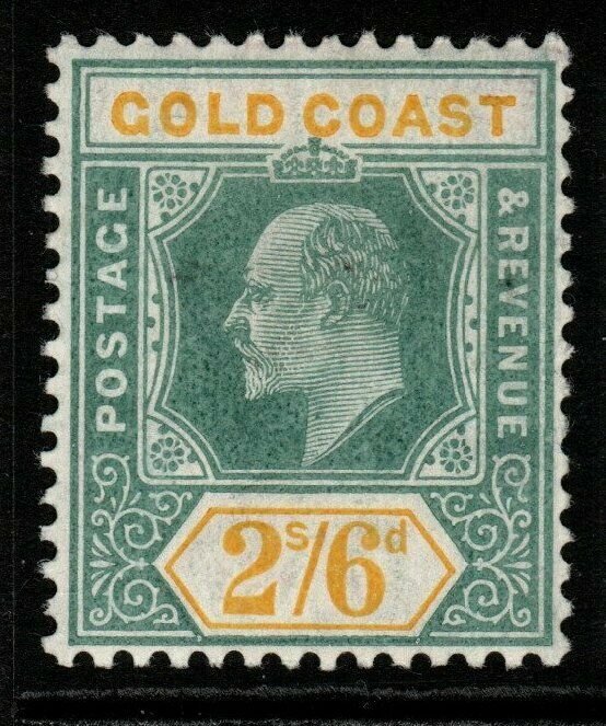 GOLD COAST SG57 1906 2/6 GREEN & YELLOW MTD MINT