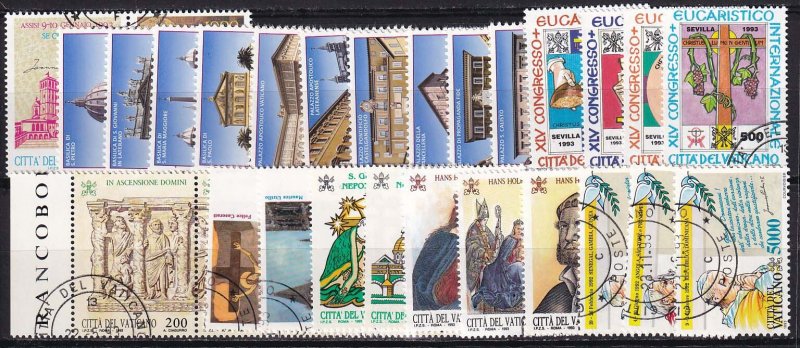 1993 Vatican City - Sc# 916-941 - Complete year set - Used