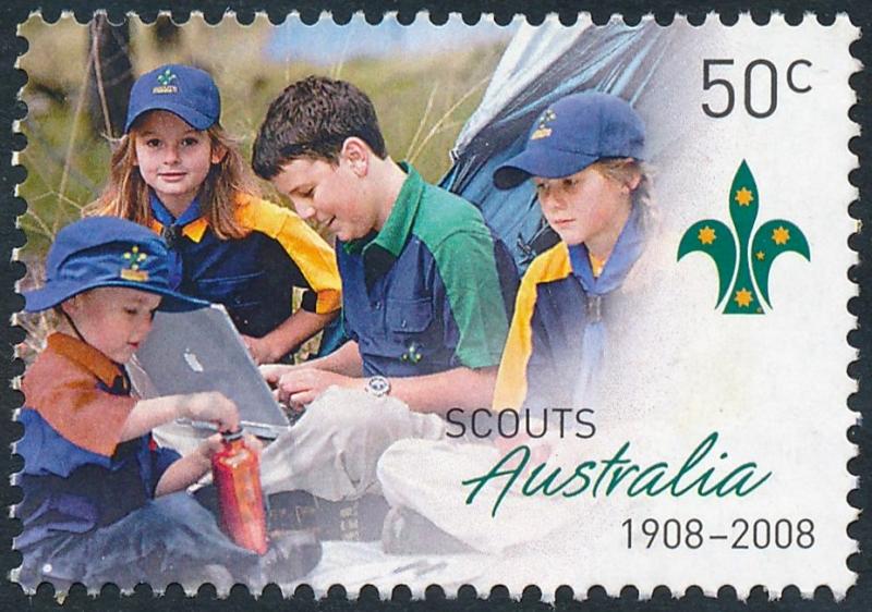 Australia 2008 50c Centenary of Scouting in Australia Camp Sheet SG2917 FineUsed