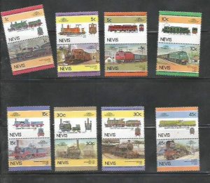 NEVIS - Leaders of the World, Railway Engines - Perf 50v Set - Mint Never Hinged