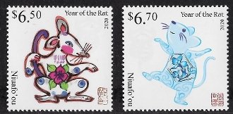 Niuafo'ou - 2019 - Year of the Rat - Set of 2