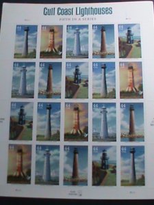 ​UNITED STATES-2007-SC#4146-50-CULL COAST LIGHTHOUSES SHEET MNH-VERY FINE