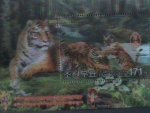 KOREA-2010-SC#4893 LOVELY TIGR & CUBS  MNH 3D STAMP-S/S-VF-RARE-HARD TO FIND