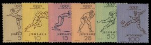 Yugoslavia #359-364 Cat$55, 1952 Olympic Games, complete set, never hinged