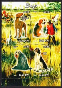 Malawi Dogs Sheetlet 2012 MNH