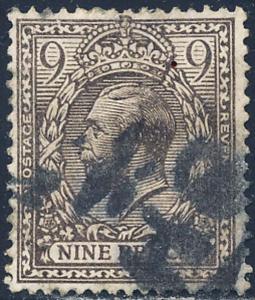 Great Britain 1912 Sc 170 King George V 9 Pence Stamp Used