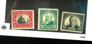 620 622-3 MINT FVF NO GUM Cat $21