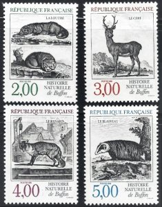 France #2123-26 Buffon's Natural History (1988) NH