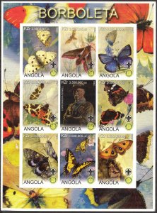 Angola 2000 Butterflies Scouting Scouts Rotary Club (II) Imperf.  MNH Private