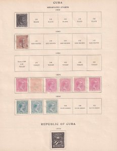 CUBA 3 ALBUM PAGES 1881+ MUCH MINT COLLECTION LOT 43 STAMPS $$$$$$$