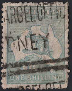 Australia SC#51 1s Kangaroo and Map Single (1916) Used