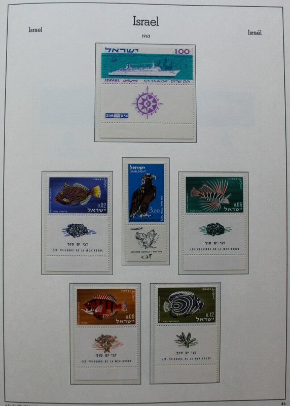 Israel Stamp Collection 1950s-1999 MNH in Three Lighthouse Specialty Albums