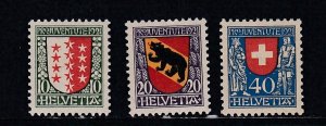 Switzerland # B18-20, Coats of Arms, Mint Light Hinged, 1/2 Hinged Cat.