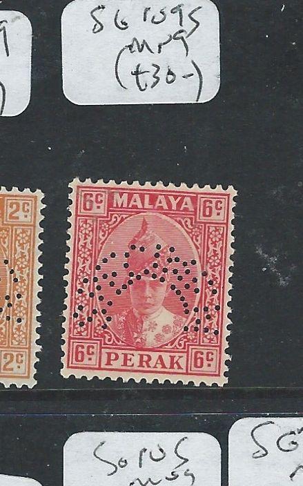 MALAYA PERAK (P0210B) 6C SULTAN SG 109S SPECIMEN  MNG