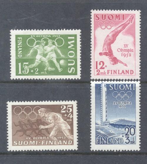 Finland Sc B110-13 1951-2 Helsinki Olympics stamp set mint NH