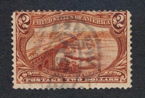UNITED STATES (US) 293 USED F-VF $2 OMAHA TEAR & THIN