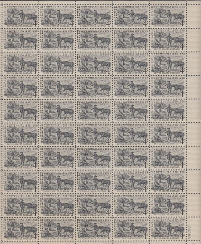 US #1130   Silver Centennial   Full sheet of 50  MNH