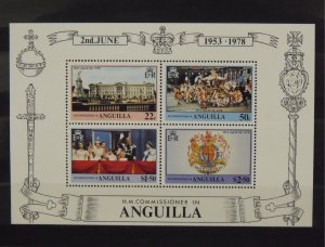 8686   Anguilla   MNH # 318a   Q.E. II - 25th Anniversary S/S      CV$ 2.00