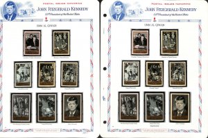 Umm Al Qiwain Stamp Collection on 7 White Ace Pages, John Kennedy Lot B