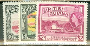 JS: British Guiana 279-287 mint CV $47.65; scan shows only a few