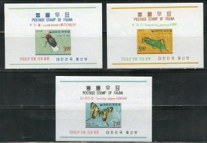 KOREA  SCOTT# 499a/501a INSECTS SOUVENIR SHEETS  MINT NEVER HINGED--SCOTT $10.25