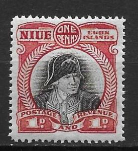 Niue 61 1d Capt Cook single MH