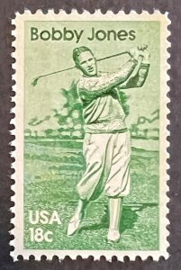Scott#: 1933 - Bobby Jones 18¢ 1981 Single Stamp MNHOG