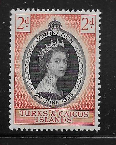 TURKS & CAICOS ISLAND, 118, MINT HINGED, CORONATION