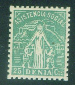 SPAIN Civil War Republic DENIA Label GG 466