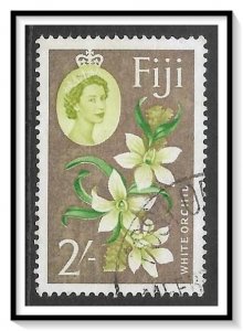 Fiji #184 QE II & White Orchids Used