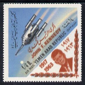 Yemen - Republic 1964 Astronauts 1/4b with Kennedy Memori...