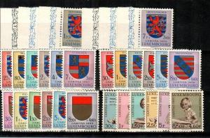 Luxembourg Scott B192 // B221 Mint NH sets (Catalog Value $57.85)