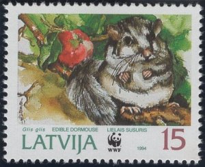 Latvia 1994 MNH Sc 384 15s Large dormouse, berry WWF