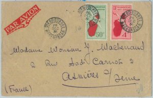 81008 -  MADAGASCAR - POSTAL HISTORY - Airmail COVER from DIEGO SUAREZ  1938