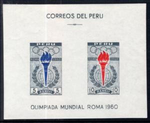 Peru C173a Oympics Souvenir Sheet MNH VF