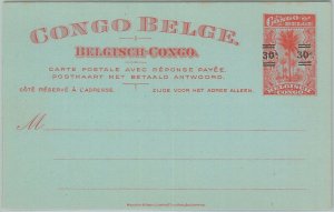 74656 - Belgian Congo Belgian - POSTAL HISTORY - DOUBLE Stationery Card H & G 53a-
