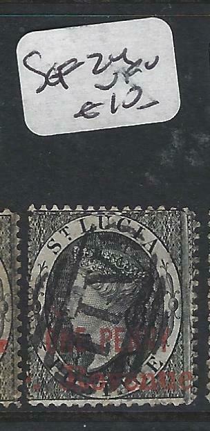 ST LUCIA  (P2705BB)  QV   POSTAL FISCAL  SG F24   VFU