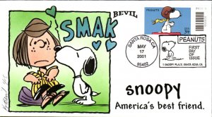 #3507 Peanuts - Snoopy Plate Bevil FDC