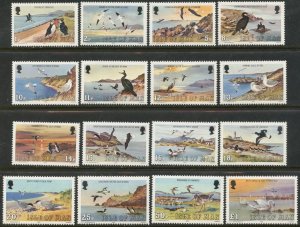 ISLE OF MAN Sc#224-239 1983 Marine Birds Complete Set OG Mint NH
