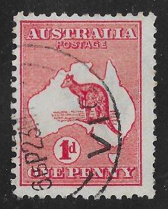 Australia #2 1p Kangaroo and Map
