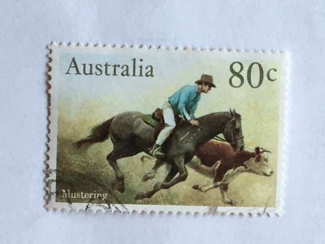 Australia – 1986 –Single “Horse” Stamp – SC# 985 – Used