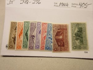 ITALY Scott 248-256 Set, MINT NEVER HINGED, Lot14, Cat $405